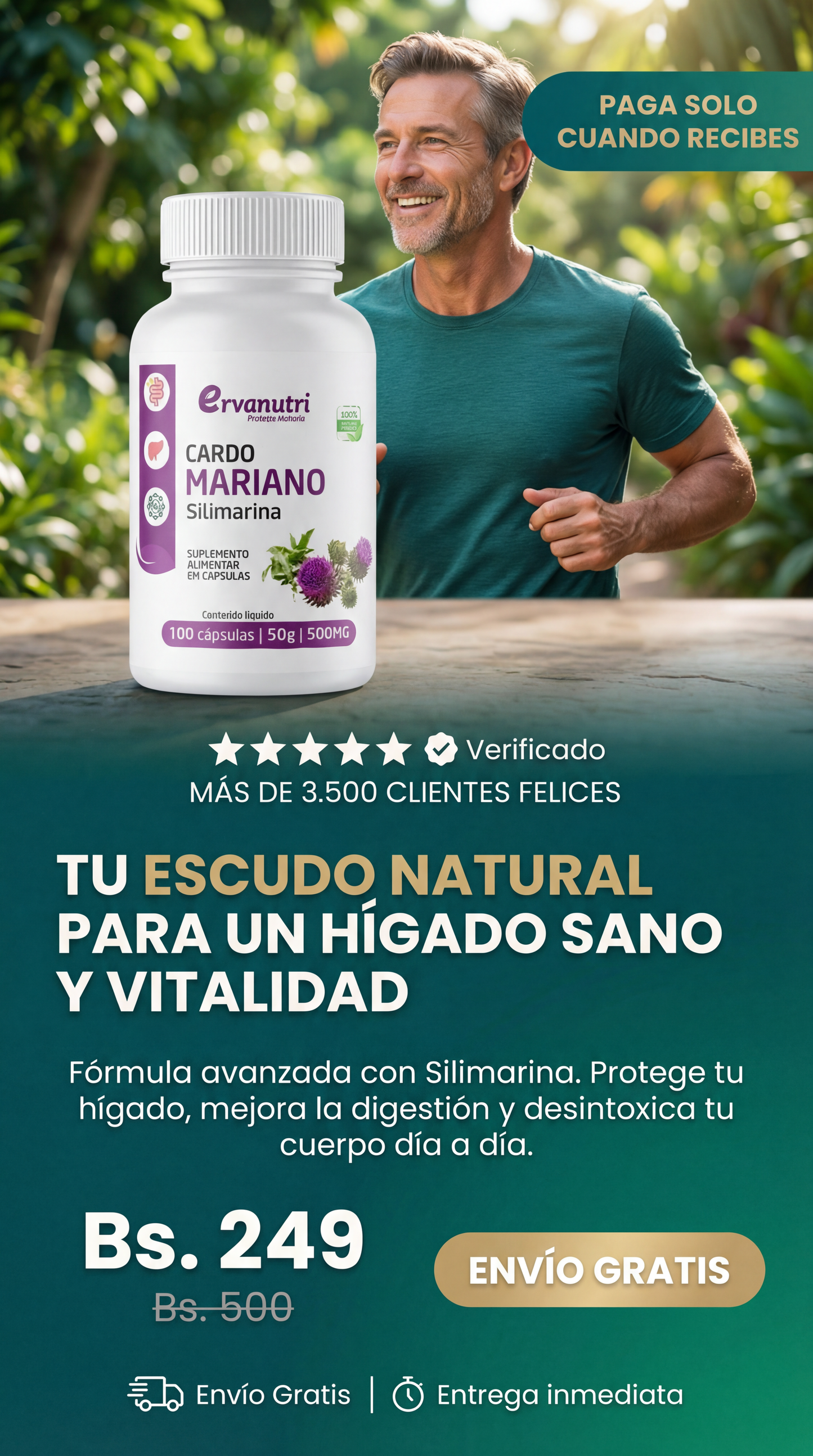 Cardo Mariano con Silimarina (500 mg) – 100 Cápsulas